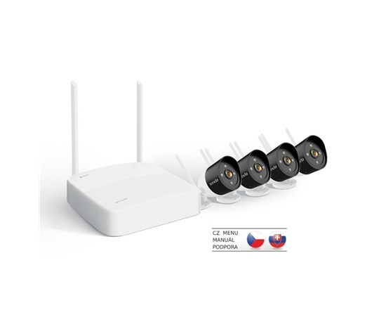 Tenda K4W-3TC - kamerový WiFi set, 4x IP 2K kamera, NVR rekordér, zvuk, noční vidění