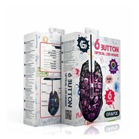 GEMBIRD myš MUS-6B-GRAFIX-01, černá s grafickým potiskem, USB