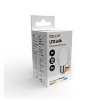 Solight LED žárovka, miniglobe, 6W, E27, 3000K, 510lm