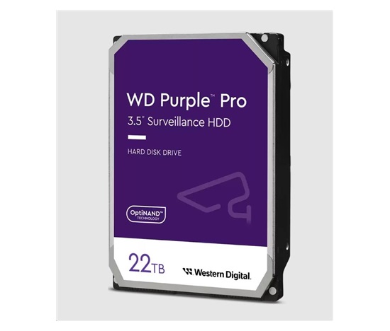 WD PURPLE PRO WD221PURP 22TB, SATA III 3.5", 512MB 7200RPM, 265MB/s, CMR