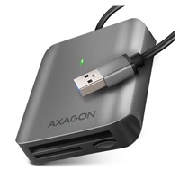AXAGON CRE-S3, USB-A 3.2 Gen 1 - czytnik kart SUPERSPEED, 3-slot & lun SD/microSD/CF, obsługa UHS-II