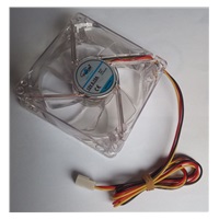 EUROCASE ventilátor 80mm, 12V/0,15A, prosvětlený RGB (3-pin)