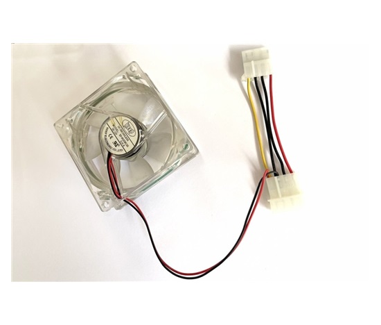 EUROCASE ventilátor 80mm, 12V/0,14A, prosvětlený RGB (molex)