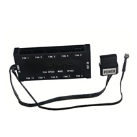 EUROCASE ventilátor RGB 120mm (Turbine blade, FullControl Led), set 5ks + controller