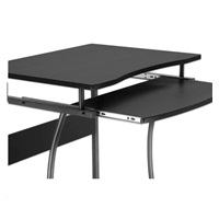 MANHATTAN stůl, s výsuvnou přihrádkou na klávesnici, černá