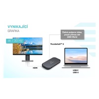 i-tec Thunderbolt 3/USB-C Dual 4K Dock.St. + USB-C to DisplayPort Cable (1,5 m) + PD 60W