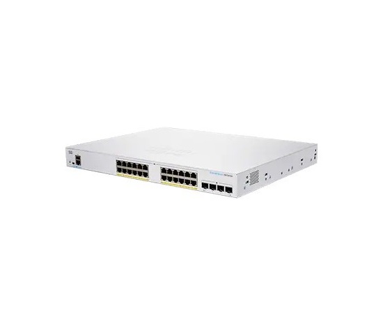 Cisco switch CBS350-24P-4X-EU (24xGbE,4xSFP+,24xPoE+,195W,fanless) - REFRESH