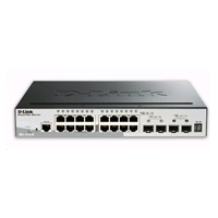 D-Link DGS-1510-20 20-Port Gigabit Stackable SmartPro Switch, 16x gigabit RJ45, 2x 10G SFP+ port, 2x SFP port