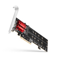 AXAGON PCEM2-ND, PCIe x8 kontroler - 2x slot M.2 NVMe M-key, RAID, wsparcie dla płyt bez bifurkacji, w zestawie LP