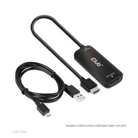 Club3D Adaptér HDMI + Micro USB na DisplayPort 4K120Hz/8K30Hz, Active Adapter M/F
