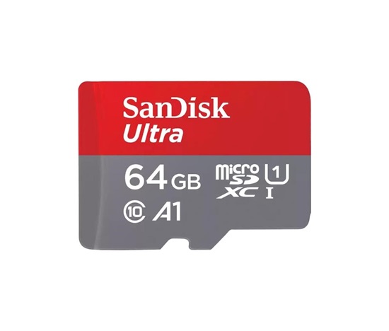 SanDisk MicroSDXC karta 64GB Ultra (140MB/s, A1 Class 10 UHS-I ) + adaptér