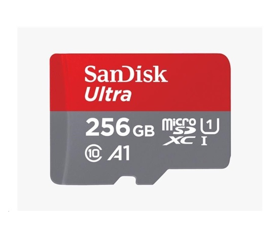 SanDisk MicroSDXC karta 256GB Ultra (150 MB/s, A1 Class 10 UHS-I) + adaptér