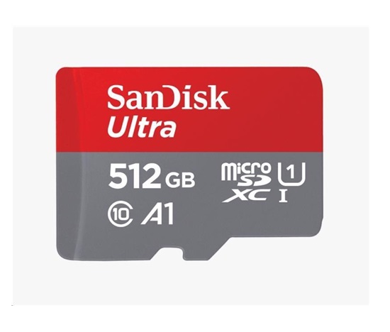 SanDisk MicroSDXC karta 512GB Ultra (150 MB/s, A1 Class 10 UHS-I) + adaptér