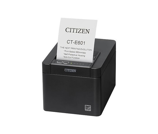 Citizen CT-E601, USB, 8 dots/mm (203 dpi), cutter, black