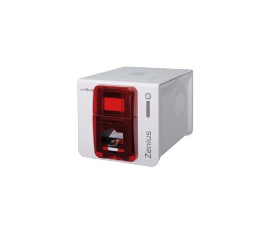 Evolis Zenius Classic GO PACK, single sided, 12 dots/mm (300 dpi), USB, red
