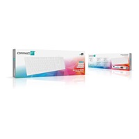 CONNECT IT kancelářská podsvícená klávesnice Chocolate WhiteStar, CZ + SK verze, bílá