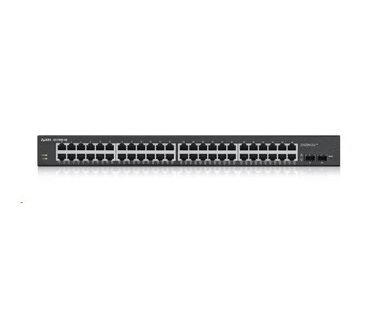 Zyxel GS1900-48 50-port Gigabit Web Smart switch, 48x gigabit RJ45, 2x SFP v2