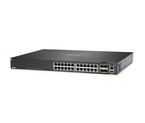 HPE Aruba Networking CX 6300F 24-port 1GbE Class 4 PoE and 4-port SFP56 Switch JL666AR RENEW