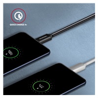 AXAGON BUCM3-CM30AB, SPEED kabel USB-C <-> USB-C, 3m, USB 3.2 Gen 1, PD 60W 3A, ALU, oplet, černý
