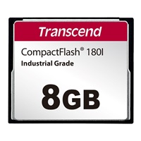 TRANSCEND CompactFlash Card CF180I, 8GB, SLC mode WD-15, Wide Temp.