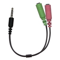 GENIUS audio adaptér 2x female 3,5mm jack na 1x male 3,5" jack
