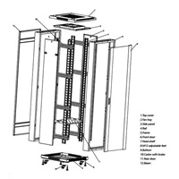 EUROCASE dveře pro rozvaděč GB 6832, přední+zadní