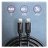 AXAGON BUCM-CM30AB, Kabel HQ USB-C <-> USB-C, 3 m, USB 2.0, PD 60W 3A, ALU, oplot, czarny