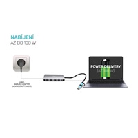 i-tec USB 3.0 USB-C/Thunderbolt 3x Display Metal Nano Dock with LAN, PD 100 W