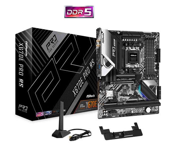 ASRock MB Sc AM5 X670E PRO RS, AMD X670, 4xDDR5, 1xDP, 1xHDMI, WI-FI