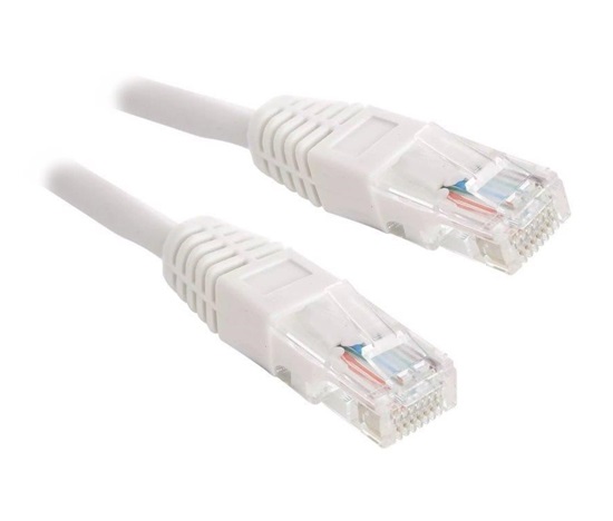 XtendLan patch kabel Cat5E, UTP - 0,5m, bílý (prodej po 10 ks)