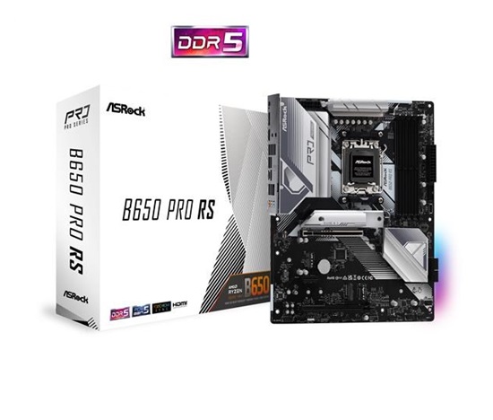 ASRock MB Sc AM5 B650 PRO RS, AMD B650, 4xDDR5, 1xDP, 1xHDMI