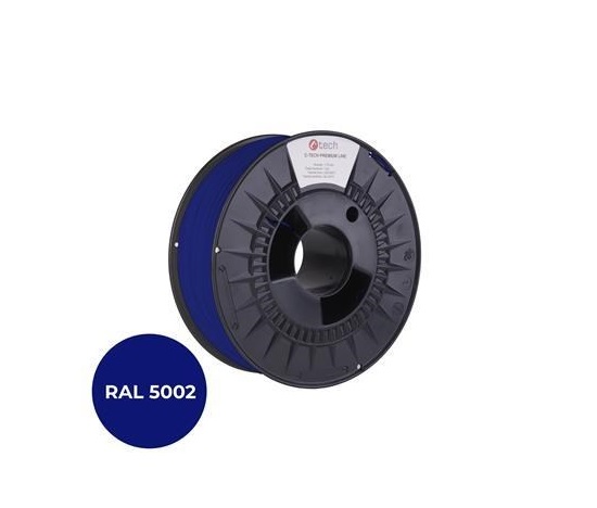 C-TECH Tisková struna (filament) PREMIUM LINE, PETG, ultramarínová, RAL5002, 1,75mm, 1kg