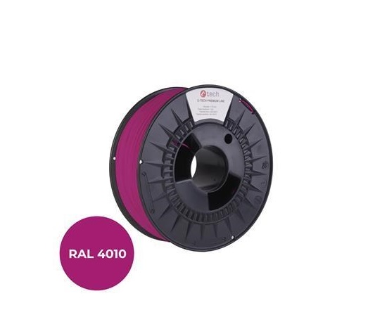 C-TECH Tisková struna (filament) PREMIUM LINE, PLA, telekomunikační fialová, RAL4010, 1,75mm, 1kg