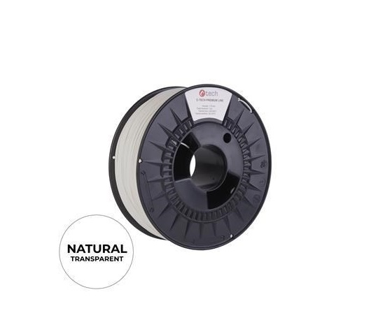 C-TECH Tisková struna (filament) PREMIUM LINE, PLA, natural, 1,75mm, 1kg