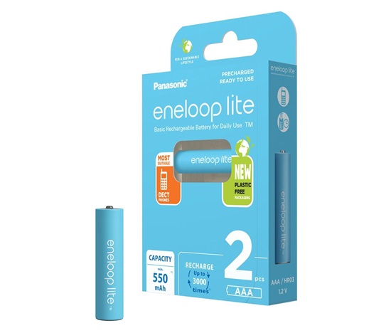 PANASONIC HR03 AAA 4LCCE/2BE ENELOOP LITE N, 550 mAh (Blistr 2ks)