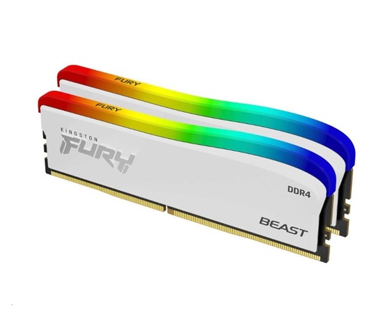 DIMM DDR4 32GB 3200MT/s CL16 (Kit of 2) KINGSTON FURY Beast White RGB SE