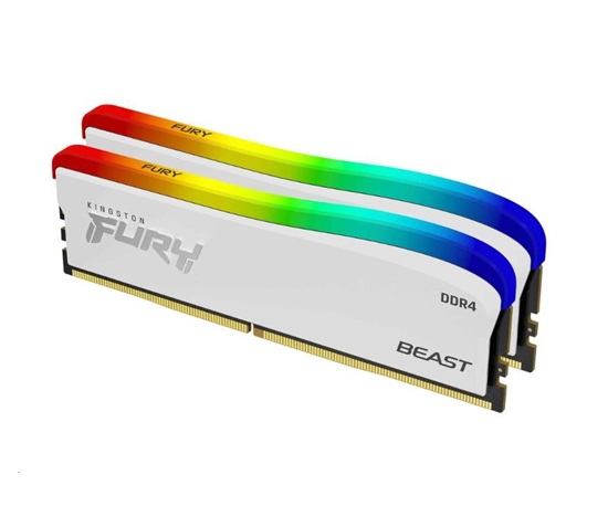 DIMM DDR4 16GB 3600MT/s CL17 (Kit of 2) KINGSTON FURY Beast White RGB SE