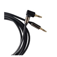 PremiumCord HQ stíněný kabel stereo Jack 3.5mm - Jack 3.5mm zahnutý 90°, 1,5m