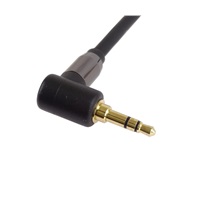 PremiumCord HQ stíněný kabel stereo Jack 3.5mm - Jack 3.5mm zahnutý 90°, 3m