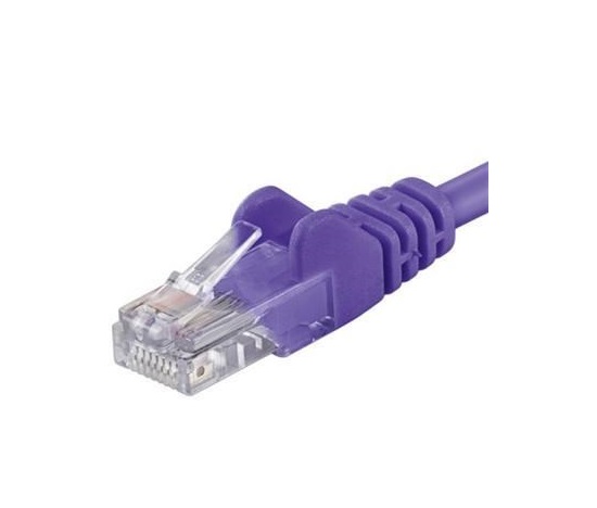 PremiumCord Patch kabel UTP RJ45-RJ45 CAT6 0.25m fialová