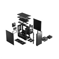 FRACTAL DESIGN skříň Define 7 Mini Black Solid, USB 3.1 Type-C, 2x USB 3.0, bez zdroje, mATX