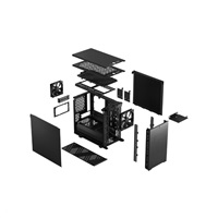 FRACTAL DESIGN skříň Define 7 Nano Black Solid, USB 3.1 Type-C, 2x USB 3.0, bez zdroje, mATX