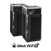 ASUS ZenWiFi Pro ET12 2-pack Wireless AXE11000 Tri-band Mesh WiFi 6E System, 2.5G WAN/LAN