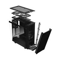 FRACTAL DESIGN skříň Define 7 Compact Black TG light, USB 3.1 Type-C, 2x USB 3.0, bez zdroje, mATX