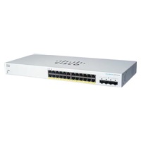 Cisco switch CBS220-24FP-4G (24xGbE,4xSFP,24xPoE+,382W) - REFRESH
