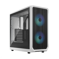 FRACTAL DESIGN skříň Focus 2 RGB White TG Clear Tint, 2x USB 3.0, bez zdroje, mATX