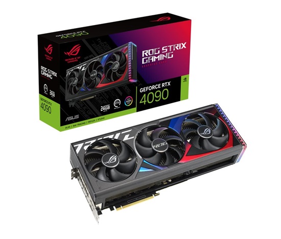 ASUS VGA NVIDIA GeForce RTX 4090 ROG STRIX 24G, 24G GDDR6X, 3xDP, 2xHDMI