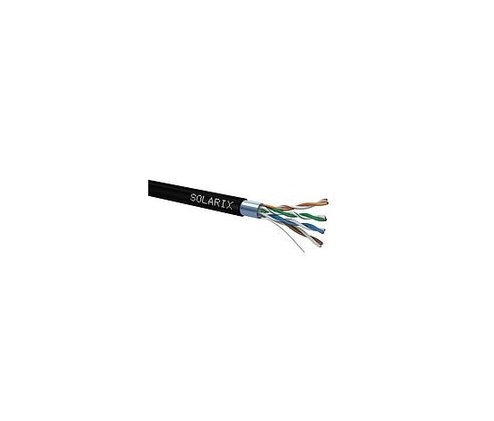 Instalační kabel Solarix venkovní FTP, Cat5E, drát, PE, box 100m SXKD-5E-FTP-PE