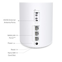 TP-Link Deco X50-4G (1-pack) WiFi6 Mesh (AX3000,2,4GHz/5GHz,3xGbELAN/WAN,4G LTE. 1xnanoSIM)