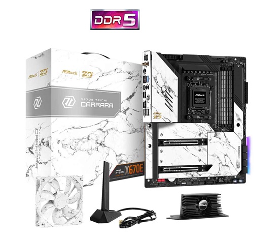 ASRock MB Sc AM5 X670E TAICHI CARRARA, AMD X670, 4xDDR5, 1xHDMI, WI-FI, EATX